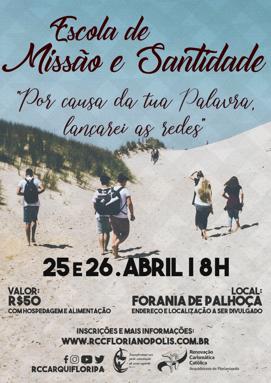 RCC Arquidiocese de Florianópolis abre inscrições para a Escola de Missão e Santidade